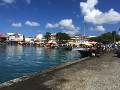 Fish market in Guadeloupe